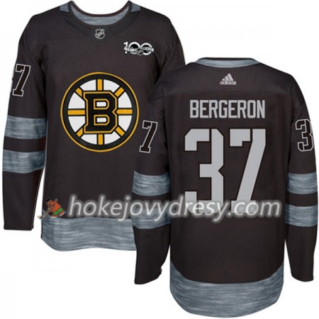 Pánské Hokejový Dres Boston Bruins Patrice Bergeron 37 1917-2017 100th Anniversary Adidas Černá Authentic